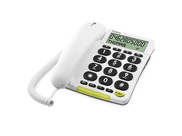 DORO PhoneEasy 312cs - Telefon med ledning med anrops-ID - hvit