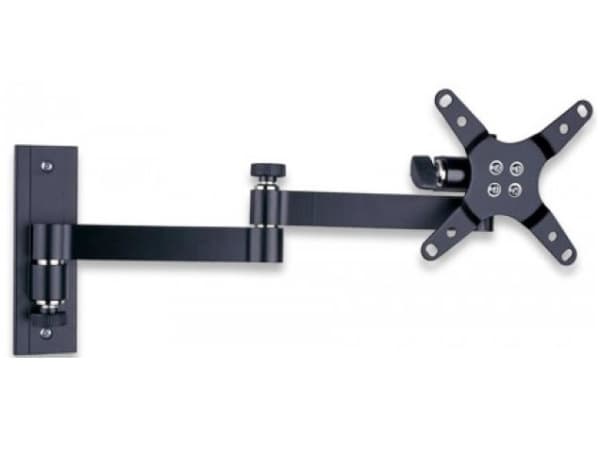 Techly LED 100 - Asennussarja (Pivot Arm Wall Mount) LCD-TV:lle - Musta - Näytön koko: 33-76,2 cm (13 in-30 in) musta
