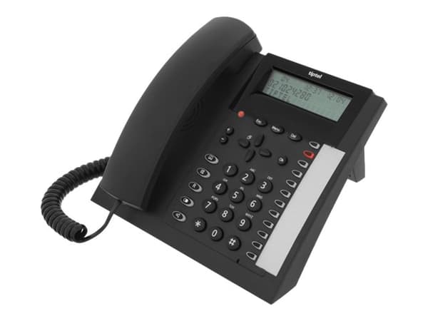 Tiptel 1020 - Telefon med ledning Sort