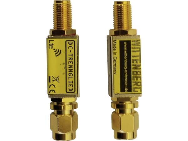 Wittenberg Antennen Antenneadapter RP-SMA-bøsning, RP-SMA-stik DC