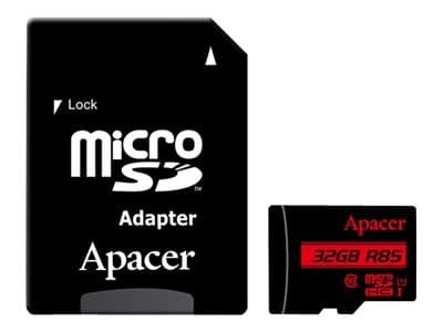 Apacer - Flashminnekort (microSDHC til SD-adapter inkludert) - 32 GB - UHS-I U1 / Class10 - microSDHC UHS-I