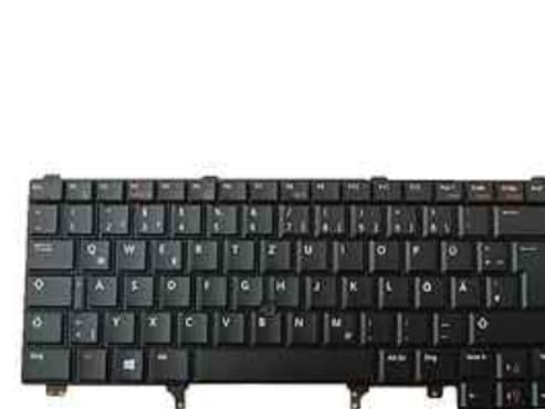 DELL 7T434, Tangentbord, tyska, Tangentbord med bakgrundsbelysning, DELL, Precision M4700, M6700
