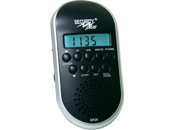 Security Plus BR28 MP3/USB Cykelradio Sort, Sølv