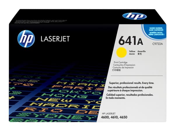 HP 641A - Gul - original - LaserJet - tonerpatron (C9722A) - for Color LaserJet 4600, 4610, 4650