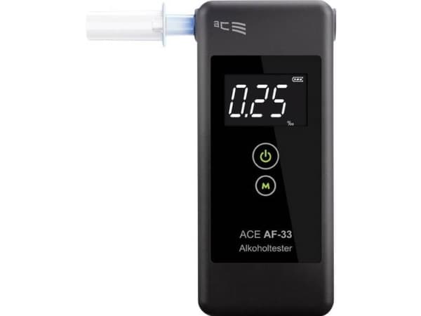 ACE alkoholtester AF-33 mørkegrå måleområde alkohol (maks.) = 5,00 ‰ inkl. display (107075)
