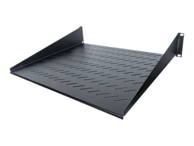 Intellinet 19" Cantilever Shelf, 2U, 2-Point Front Mount, 400mm Depth, Vented, Max 25kg, Black, Three Year Warranty - Hylla för rack - svart, RAL 900