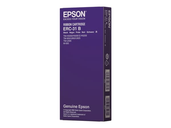 Epson ERC 31B - musta - tulostusnauha - malleihin TM 930, 930II, 950, H5000II, H5000IIP, U590, U590 (112U), U590-151, U590P, U950, U950P