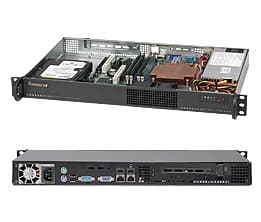 Supermicro SC510 203B - Rackmonterbar 1U - micro ATX 200 watt - svart