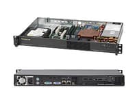 Supermicro SC510 203B - Rackmonterbar 1U - micro ATX 200 watt - svart