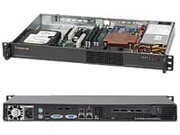 Supermicro SC510 203B - Rackmonterbar 1U - micro ATX 200 watt - svart
