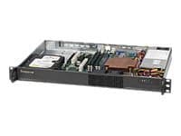 Supermicro SC510 203B - Rackmonterbar 1U - micro ATX 200 watt - svart