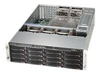 Supermicro SC836 BE1C-R1K03B - Rackmonterbar - 3U - forbedret og utvidet ATX - SATA/SAS - hot-swap 1000 watt - svart
