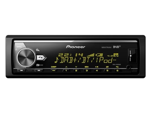 Pioneer MVH-X580DAB, Musta, 1 DIN, 4.0 kanavaa, 50 W, MOSFET, AAC,FLAC,MP3,WAV,WMA