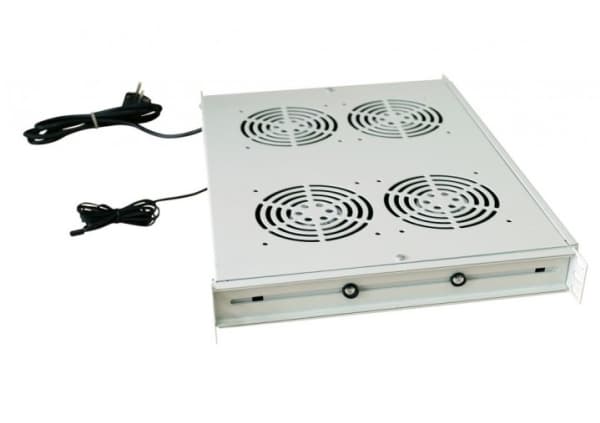 ALLNET Zubehör Rack, Viftepanel, Grå, 4 vifter, 1U, 1,5 m, 19"