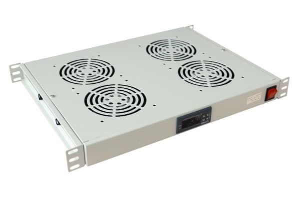 ALLNET Zubehör Rack, Viftepanel, Grå, 4 vifter, 1U, 1,5 m, 19"