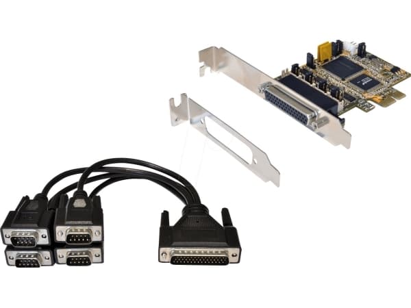 Exsys EX-44384 - Seriell adapter - PCIe lav profil - RS-232/V.24 x 4