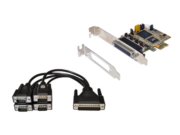 Exsys EX-44384 - Seriell adapter - PCIe lav profil - RS-232/V.24 x 4