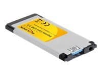 Delock Express Card to 1x USB 3.0 - USB-adapter - ExpressCard - USB 3.0 Svart, Grå