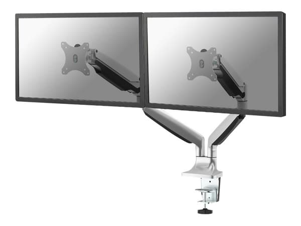 Neomounts NM-D750D - Monteringssats - fullständig rörelse - för 2 LCD-bildskärmar - silver - skärmstorlek: 10"-32" - klämma, monterbar, skyddshylsa,