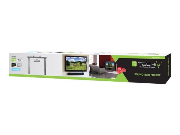 TECHly - Monteringssett (støttebrakett) - for soundbar - svart Sort