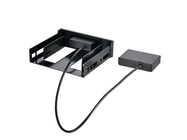 Lian Li BZ-516A, Frontpanel, Gjuten aluminium, Svart
