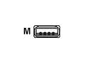 Miniatyrbild 1 av 3: Datalogic CAB-424E - USB-kabel - USB (hane) - 2 m - lindad