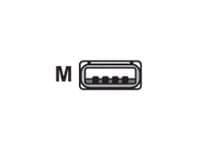 Datalogic CAB-424E - USB-kabel - USB (hane) - 2 m - lindad