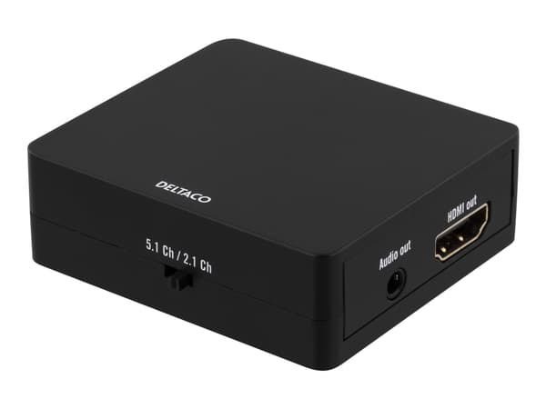 DELTACO HDMI-7038 - HDMI-ljudsignalsextraktor - svart
