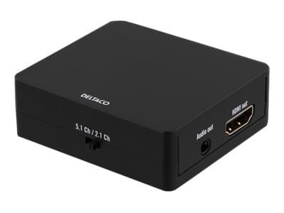 DELTACO HDMI-7038 - HDMI-ljudsignalsextraktor - svart