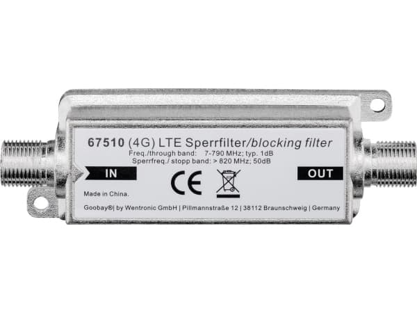 Goobay 67510, F, Koaksialkabel, 40 mm, 100 mm, 20 mm, 59 g