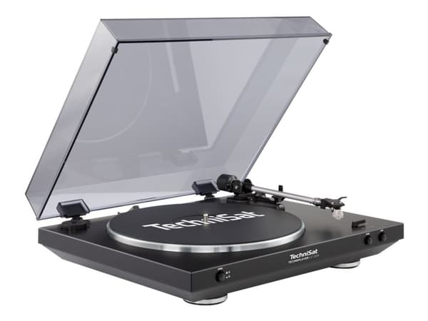 TechniSat TechniPlayer LP 200, Hihnakäyttöinen levysoitin, Musta, Hopea, Alumiini, 45 RPM, 0,25%, 435 mm