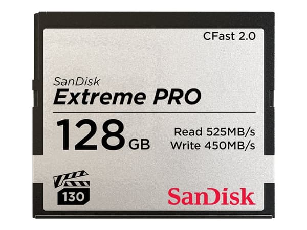 SanDisk Extreme Pro - Flash-minneskort - 128 GB - CFast 2.0