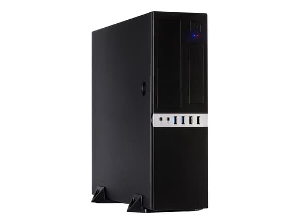 Inter-Tech IT-503 - SFF - mini ATX - ingen strømforsyning (TFX12V) - matt svart - USB/lyd