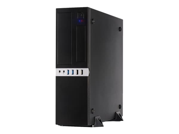 Inter-Tech IT-503 - SFF - mini ATX - ingen strømforsyning (TFX12V) - matt svart - USB/lyd Sort