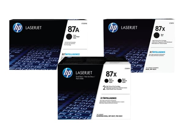 HP 87X alkuperäinen riittoisa musta LaserJet- värikasetti, kaksoispakkaus, 36000 sivua, Musta, 2 kpl