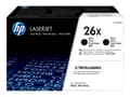 Pikkukuva 4 / 5: HP 26X alkuperäinen riittoisa musta LaserJet -värikasetti, kaksoispakkaus