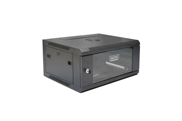 DIGITUS Professional DN-W19 04U/450/B - Skap - veggmonterbar - svart, RAL 9004 - 4U - 19"