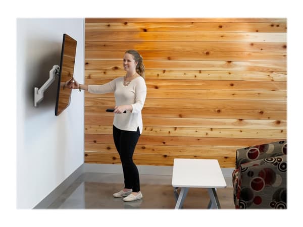 Ergotron HX - Monteringssett (veggarm) - for Skjerm - hvit - skjermstørrelse: up to 49"