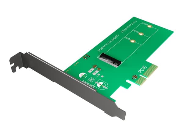 ICY BOX IB-PCI208 - Liitäntäsovitin - M.2 - PCIe 3.0 x4 - vihreä