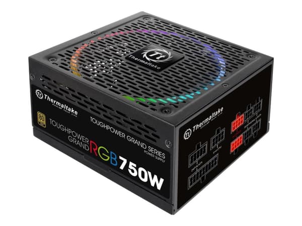 Thermaltake ToughPower Grand RGB 750W Gold - Strømforsyning (intern) - ATX12V 2.4/ EPS12V 2.92 - 80 PLUS Gold - AC 100-240 V - 750 watt - aktiv PFC - Sort
