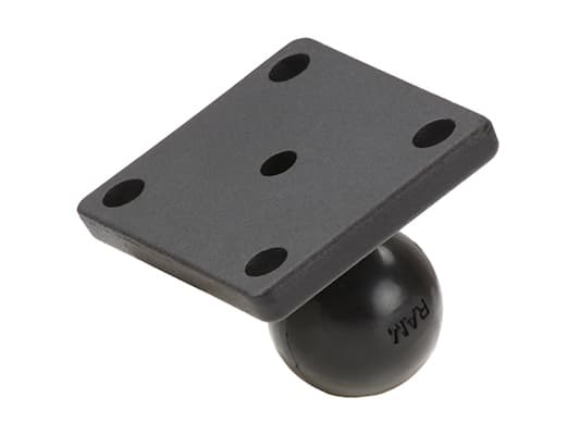 Grunnplan for RAM-montering. rektangulært 2x1,7'' B-Ball 1'' AMPS rutenett