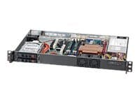 Supermicro SC510 T-203B - Rackmonterbar 1U - micro ATX - SATA/SAS - hot-swap 200 watt - svart Sort