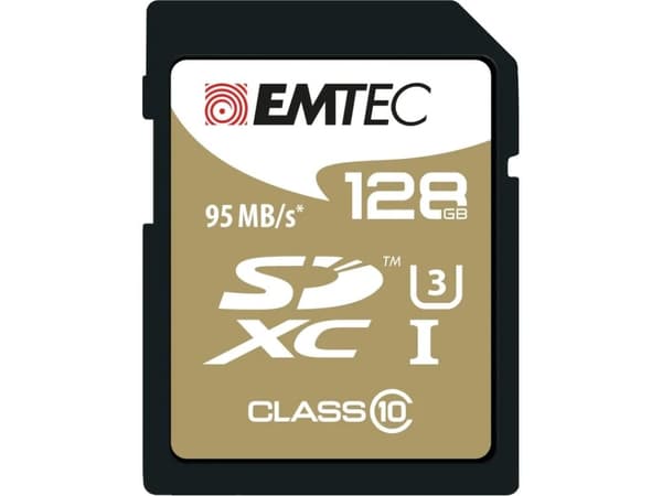 EMTEC SpeedIN' - Flashminnekort - 128 GB - UHS Class 3 / Class10 - SDXC UHS-I