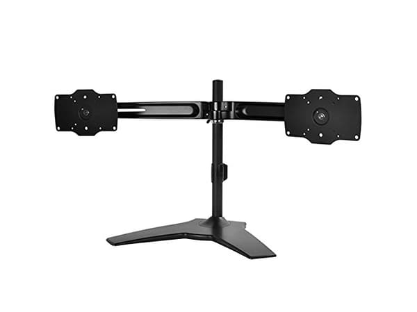 SilverStone - Stativ - for 2 LCD-skjermer - plastikk, stål, aluminiumslegering - svart - skjermstørrelse: 24"-32" - skrivebord