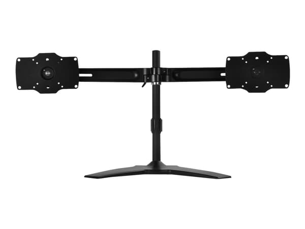 SilverStone - Stativ - for 2 LCD-skjermer - plastikk, stål, aluminiumslegering - svart - skjermstørrelse: 24"-32" - skrivebord