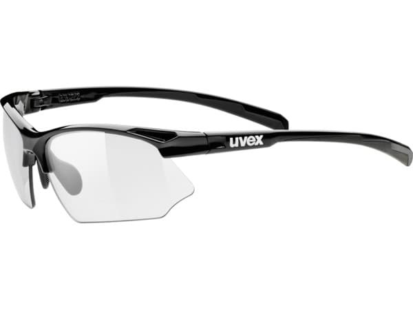 Uvex 5308722201, Vuxen, Unisex, Oval, Halvt båglösa, Svart, Transparent