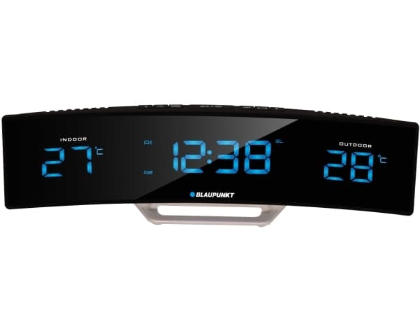 Blaupunkt CR12BK, Klokke, Digitalt, FM, PLL, LCD, Blå, Sort, Sølv
