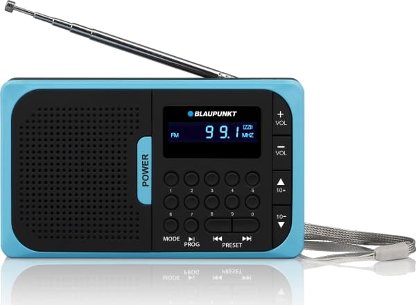 Blaupunkt PR5BL, Analog, FM, 1 W, Svart, Blå, 123 mm, 30 mm