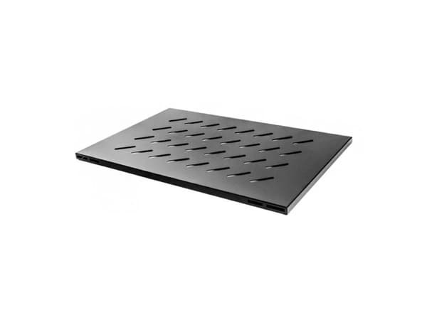 Lanberg - Rack-hylle - svart, RAL 9004 - 1U - 19"