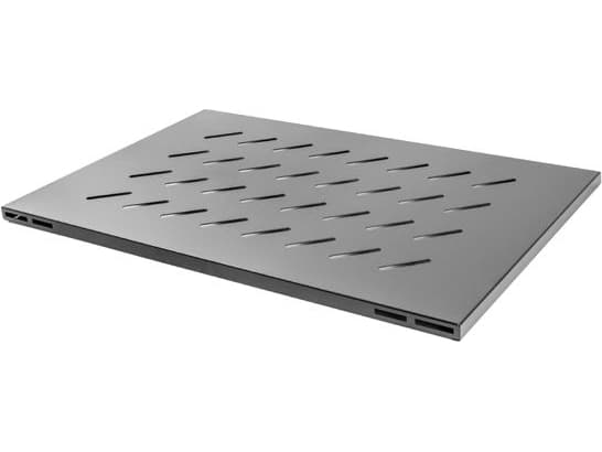 Lanberg - Rack-hylle - svart, RAL 9004 - 1U - 19"